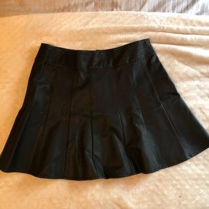 Black faux leather skirt